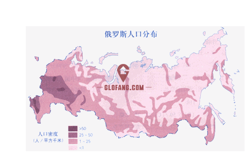 俄罗斯族的人口分布 西部远远多于东部