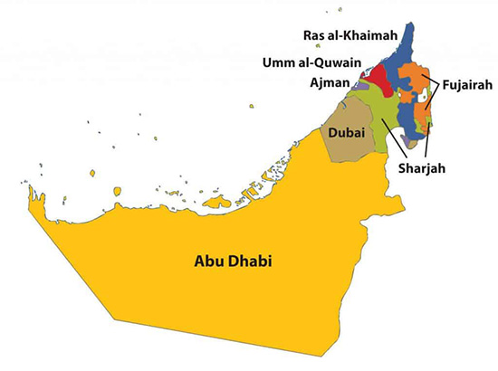 迪拜的具体位置图片