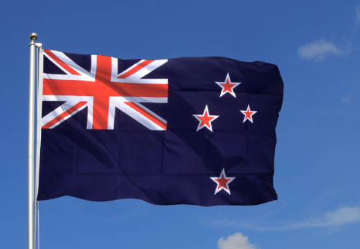 代表联合王国的国家(1801年形成):英国国旗反映了新西兰作为英国殖民